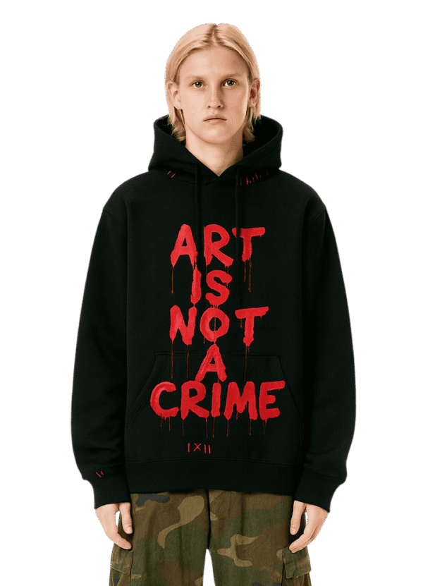 Black ‘ WILD ART ‘ Hoodie